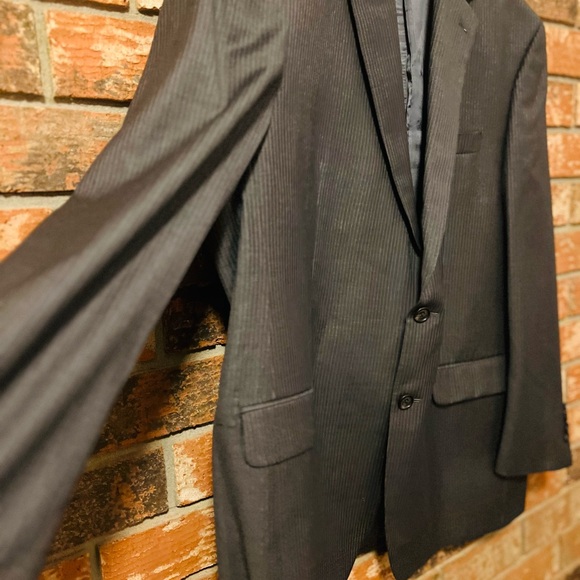 Ralph Lauren RRL 100% Wool Gray Pinstriped Suit 48R - Picture 3 of 15